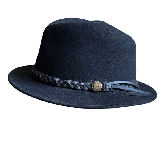Goorin Bros. Men’s Wool Leather Band Black Fedora Hat Size Medium